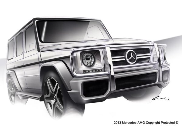 Нарисовать Мерседес Бенц g63 AMG
