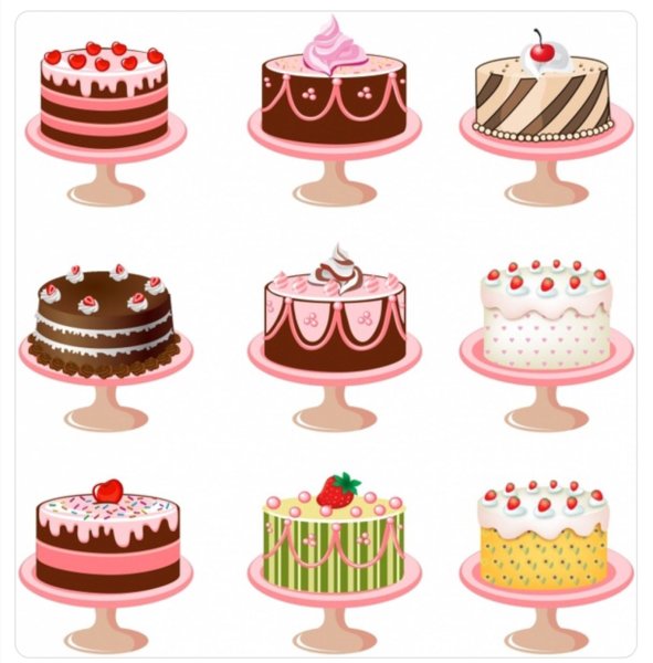 Макет торта для рисования