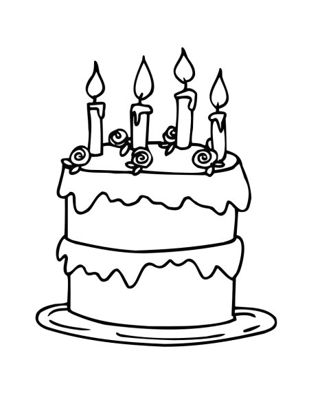 Кусок торта со свечкой вектор