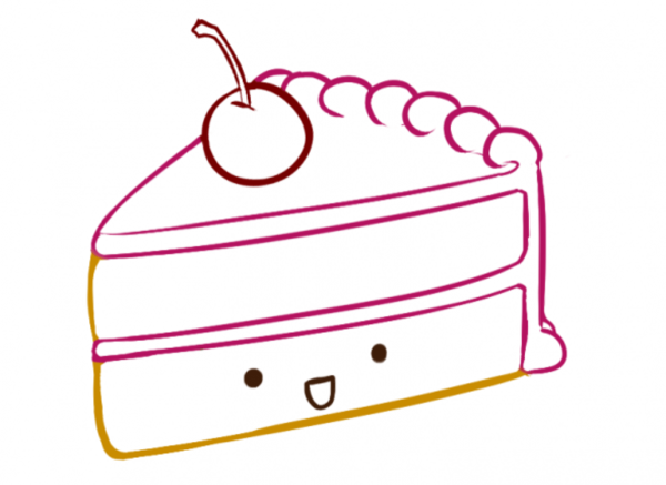 Торт раскраска для детей