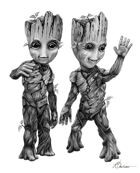 Малыш Грут скетч