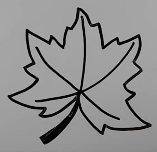 Рисование кленового листа