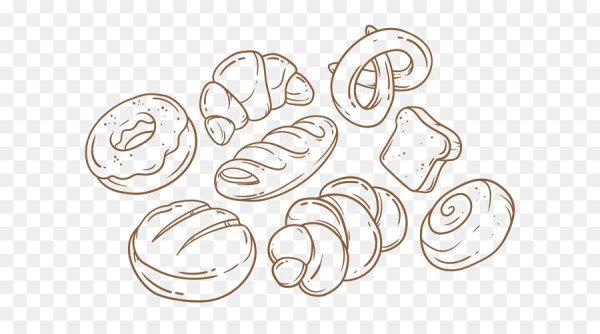 Раскраска булочка