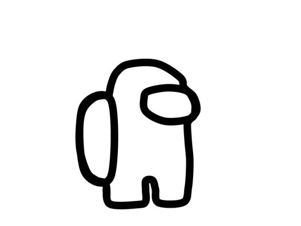 Амонг трафарет