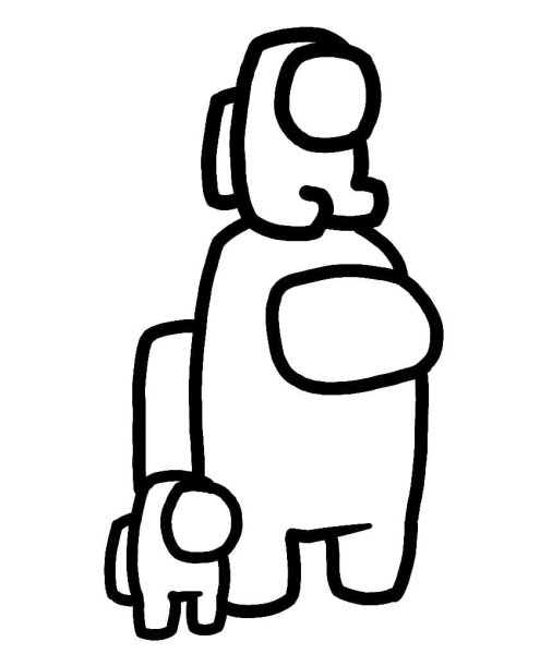 Раскраска амонг АС персонажи