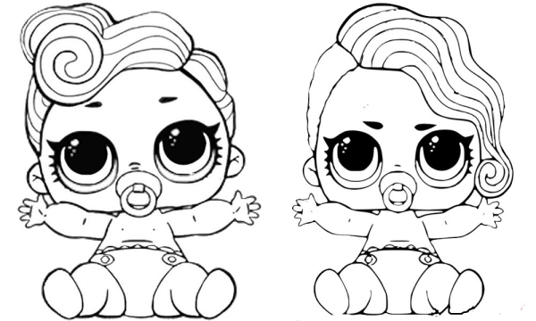 Раскраски куклы ЛОЛ сестрички