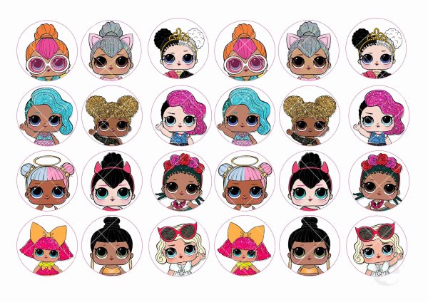 Стикеры ЛОЛ куклы