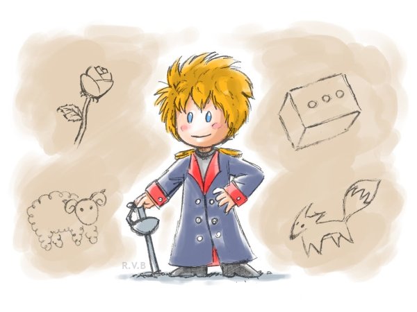 Раскраска маленький принц Экзюпери