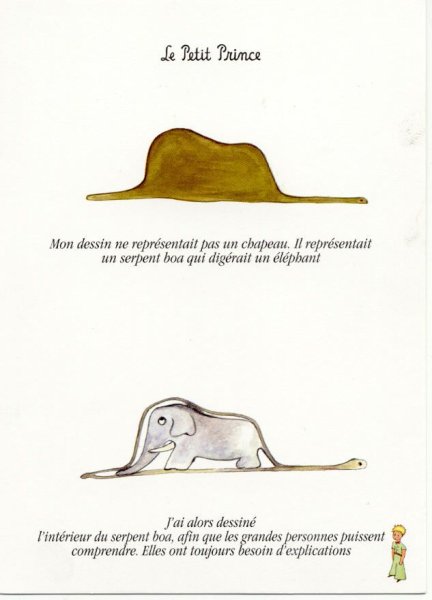 Рисунок маленького принца удав проглотивший слона