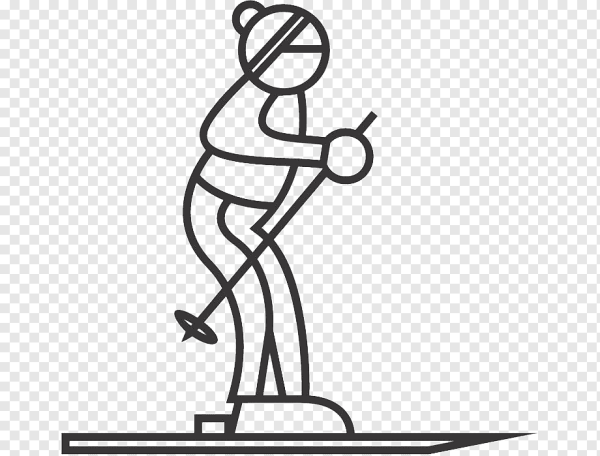 Лыжник раскраска