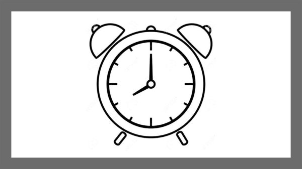 Весёлый будильник для раскрашивания