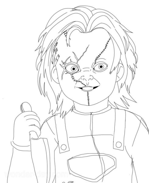 How to drawing Chucky