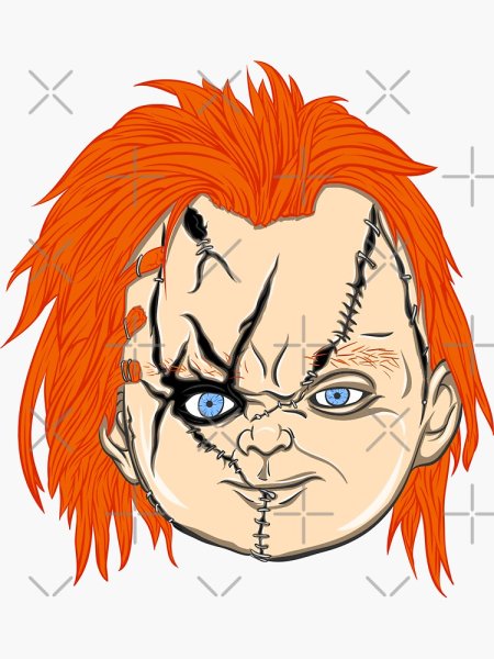 Кукла Чаки картинки для срисовки