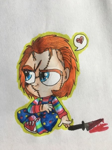 How to drawing Chucky