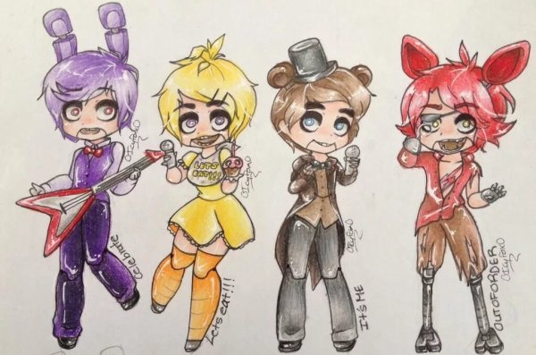 Наклейки ФНАФ 6