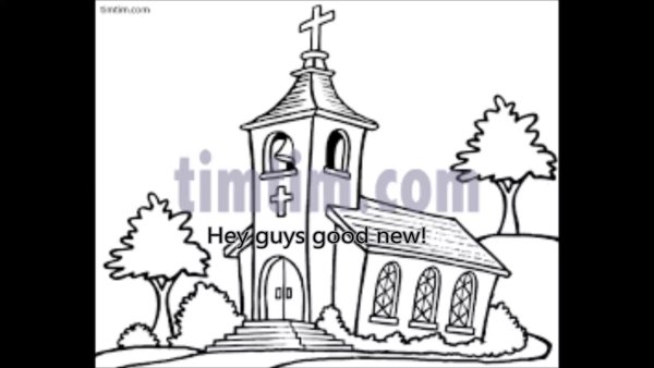 Храм детская раскраска 2д