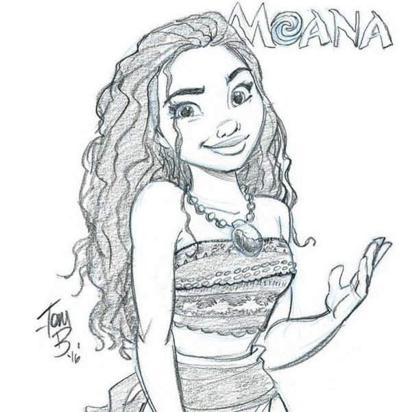 Раскраска принцесса Моана