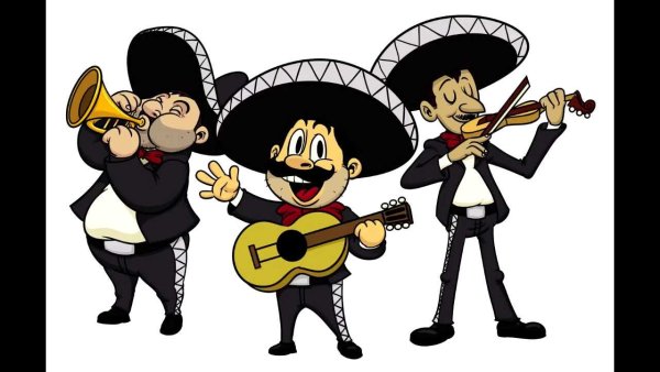 Рисунки мексиканских музыкантов