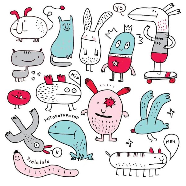 Рисунки для срисовки маленькие прикольные