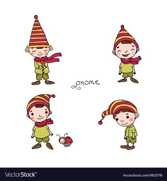 Новогодние Гномы наклейки