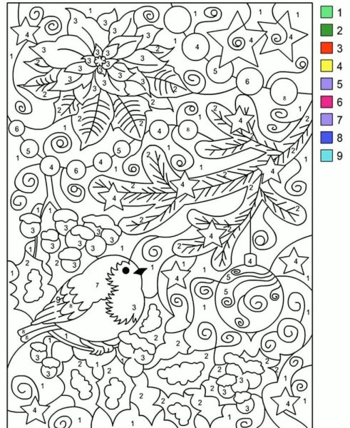 Раскраска по номерам