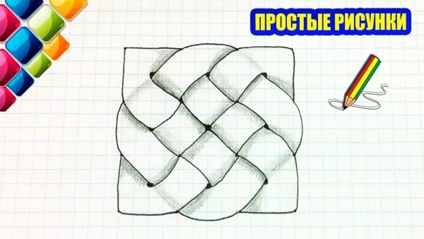 Несложные три д рисунки по клеткам карандашом