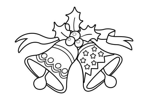 Рождественские колокольчики раскраска