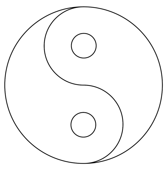 Раскраска Инь Янь