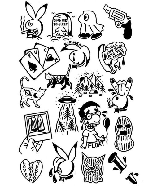 Эскизы наклеек