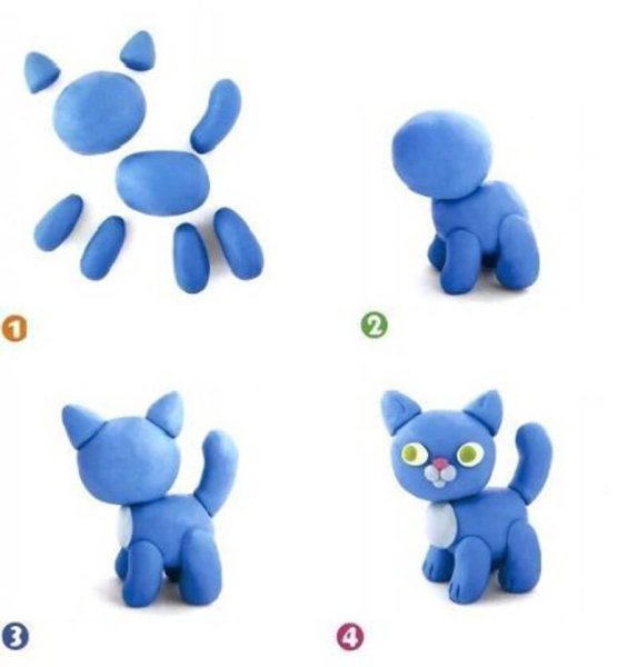 Лепка из воздушного пластилина для детей 3-4 пошагово