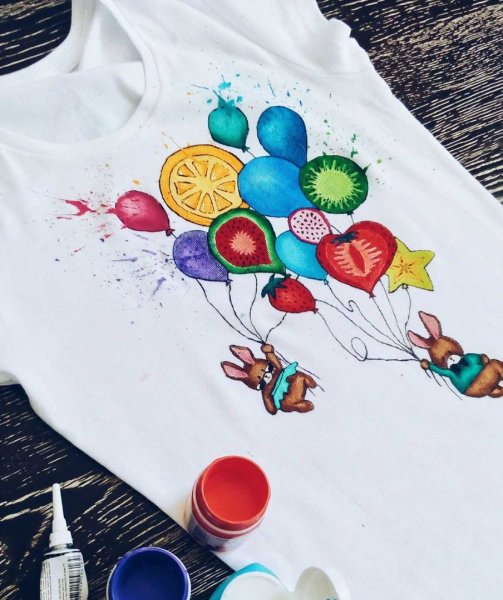 Роспись по ткани акриловыми красками