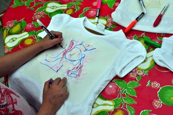 Роспись акрилом по ткани