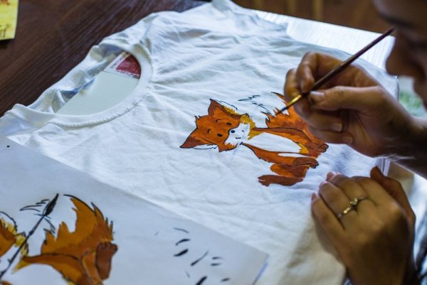 Краски для батика на футболке