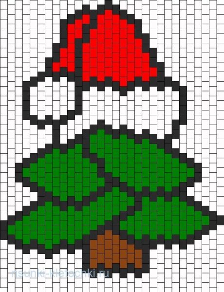 Рисование по клеточкам новогодние
