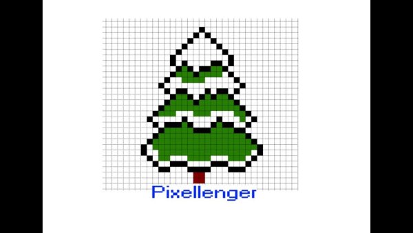 Рисование по клеточкам елка