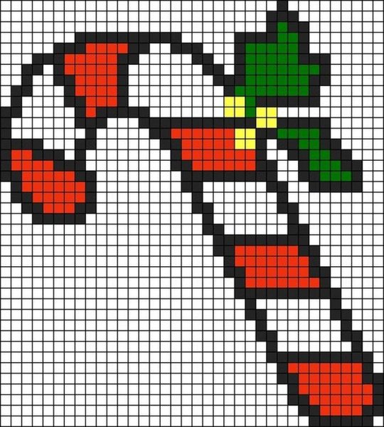 Рисунки по клеточкам на новый год