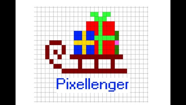 Новогодние рисунки по клеткам