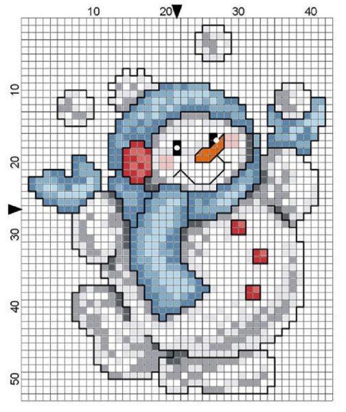 Рисование по клеточкам новый год