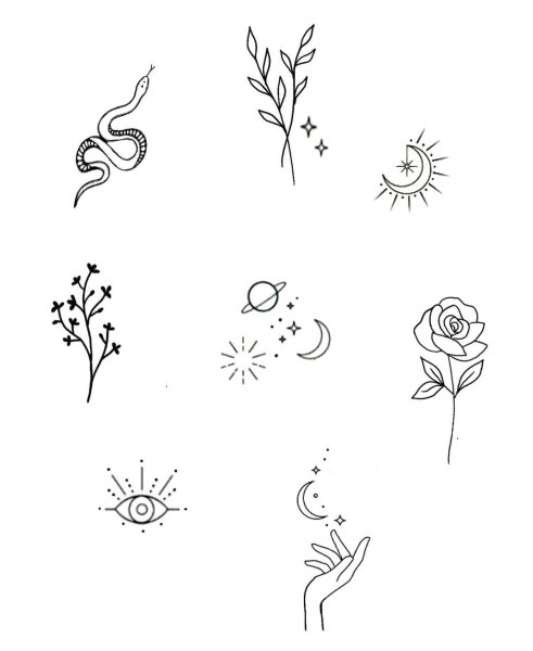 Эскизы маленьких татуировок