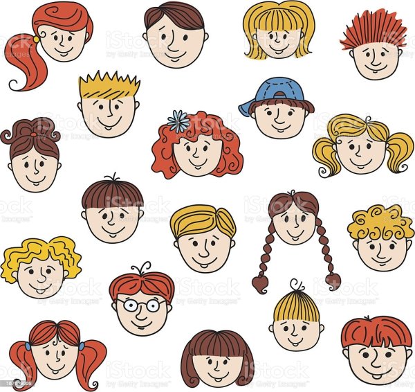 Веселые детские рожицы