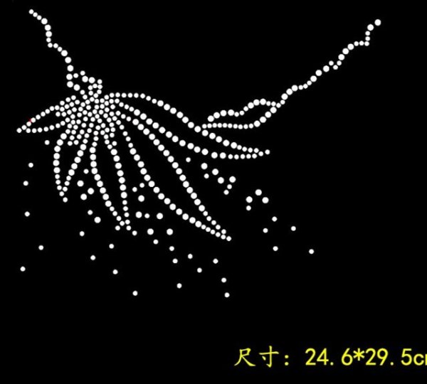 Трафарет платье со стразами