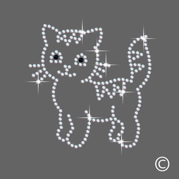 Кошка стразами