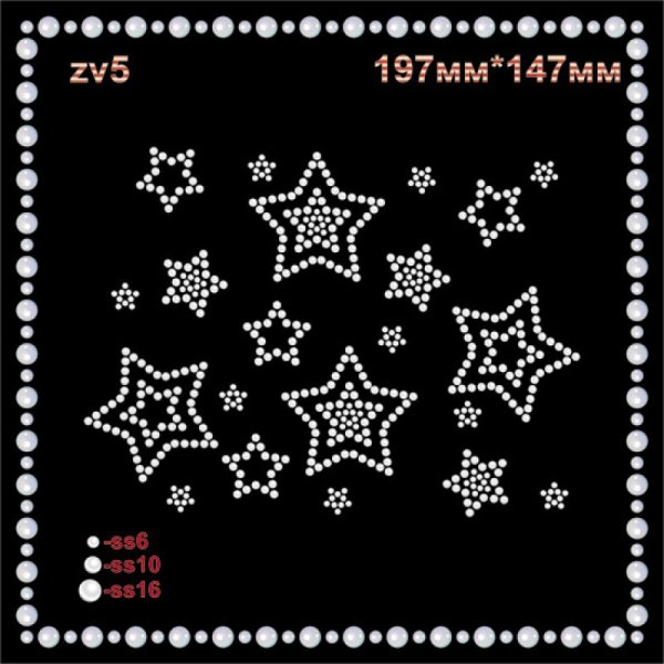 Трафарет звезды из страз