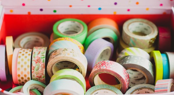 Скотч цветной декоративный