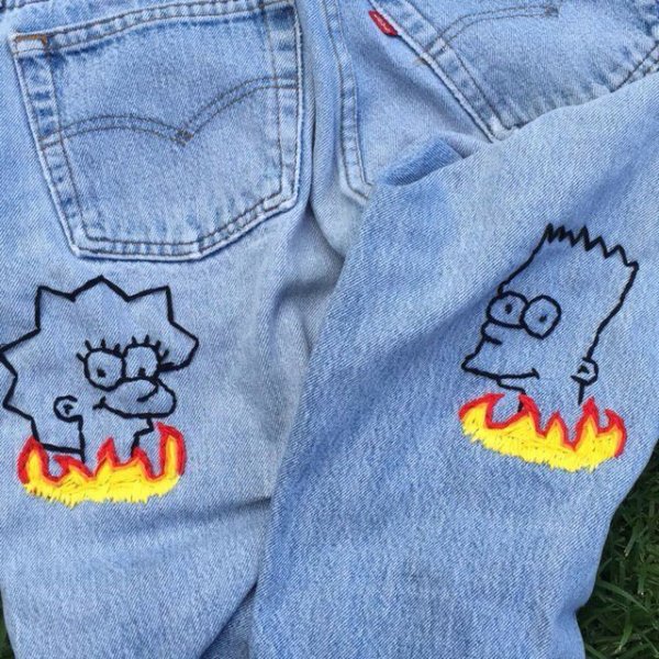 Разрисованные джинсы