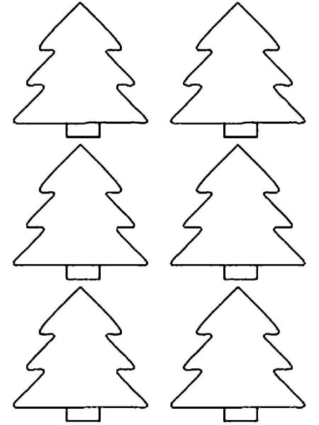 Елочка трафарет
