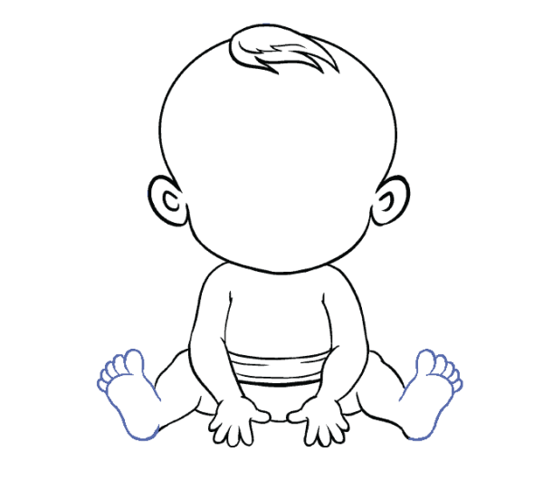 Малыш рисунок карандашом для детей