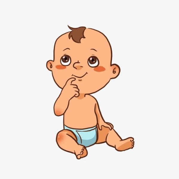 Малыш сидит рисунок