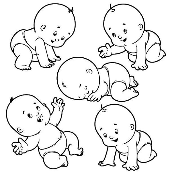 Схематичный рисунок младенца