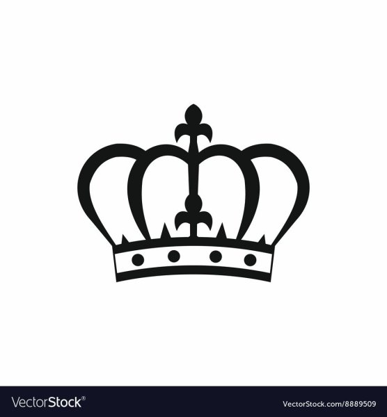 Царская корона черно белая